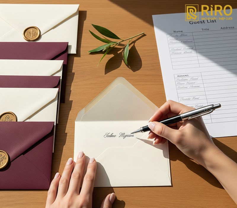 Cách viết thiệp cưới bên ngoài trang trọng và đúng chuẩn