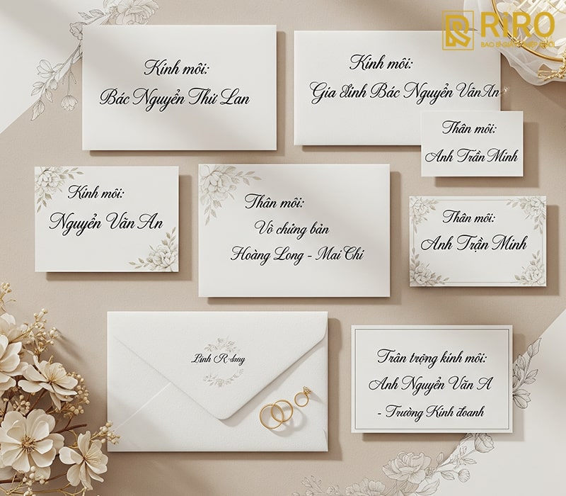 Hướng dẫn chi tiết cách ghi tên khách mời trên thiệp cưới