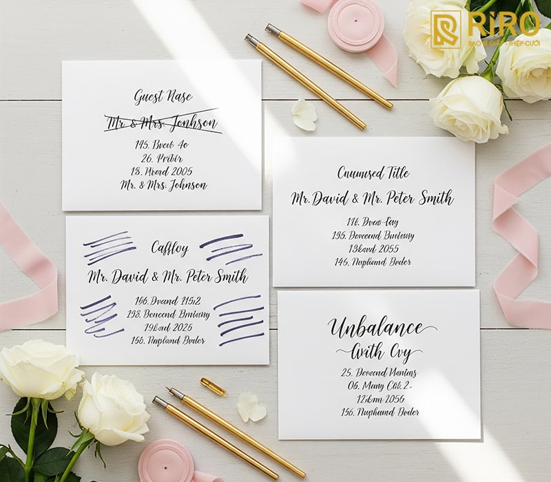 Các lỗi cần tránh khi viết thiệp cưới bên ngoài