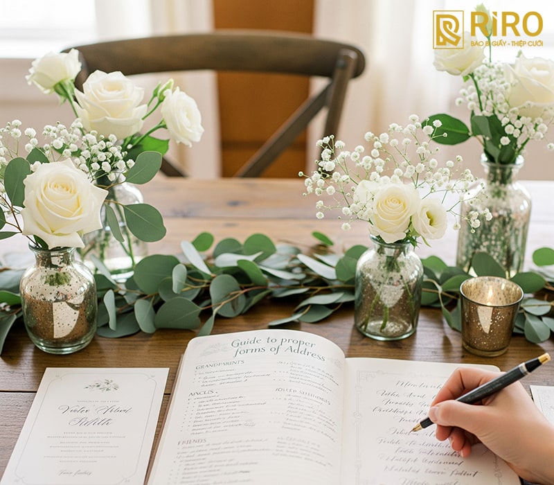 Hướng dẫn cách xưng hô khi ghi thiệp cưới đúng chuẩn