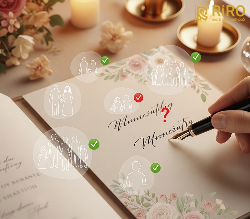 Những lưu ý khi ghi cách xưng hô trong thiệp cưới