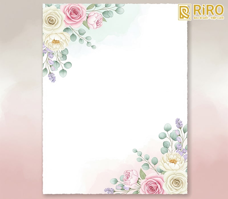 Mẫu thiệp tông pastel nhẹ nhàng