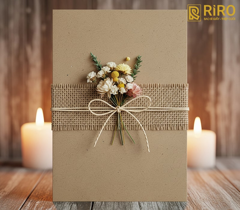 Thiệp cưới Rustic