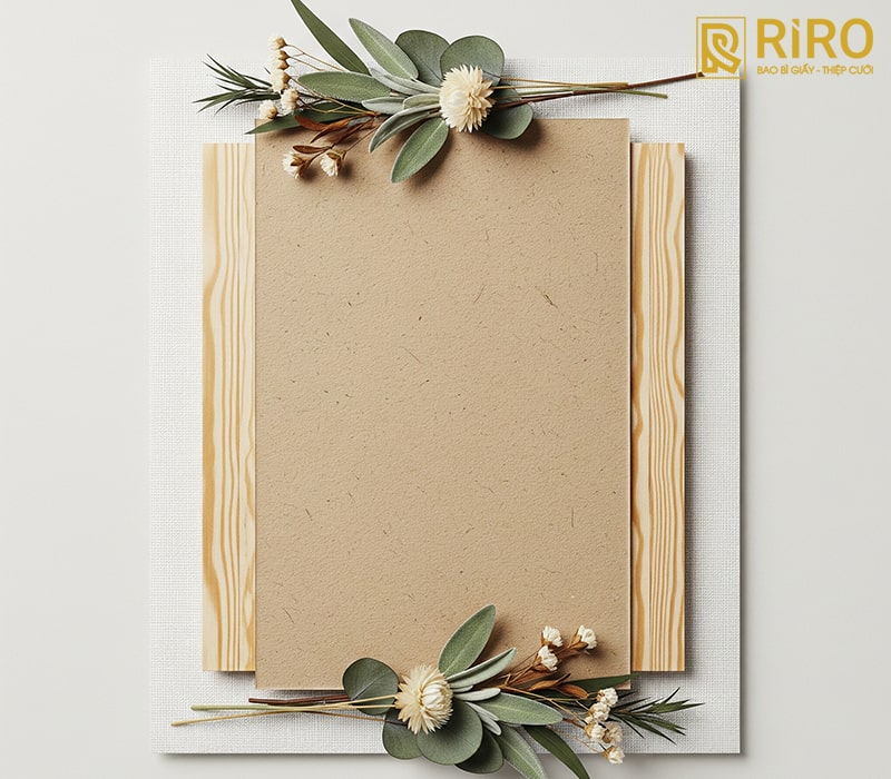 Thiệp rustic với một điểm nhấn duy nhất