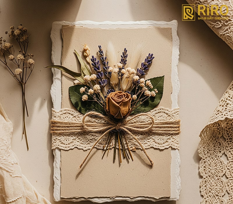 Thiệp cưới vintage mộc (rustic)