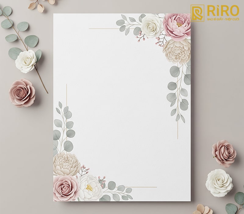 Mẫu thiệp mời tiệc báo hỷ đơn giản, hiện đại