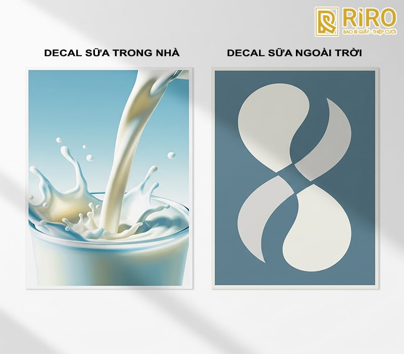 Phân loại decal sữa dựa trên chất liệu