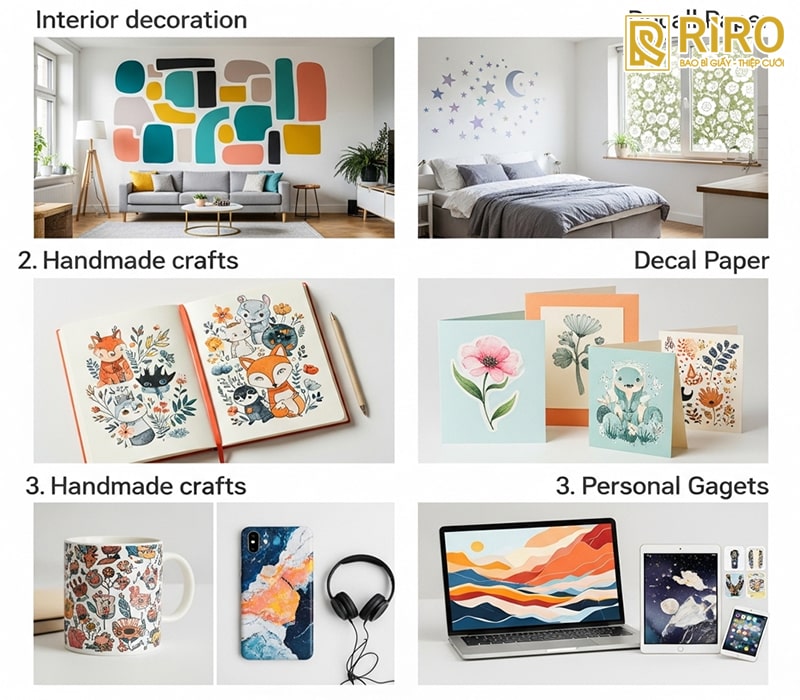 Giấy decal được ứng dụng trong cuộc sống hàng ngày