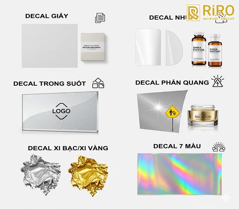 Phân loại decal theo chất liệu