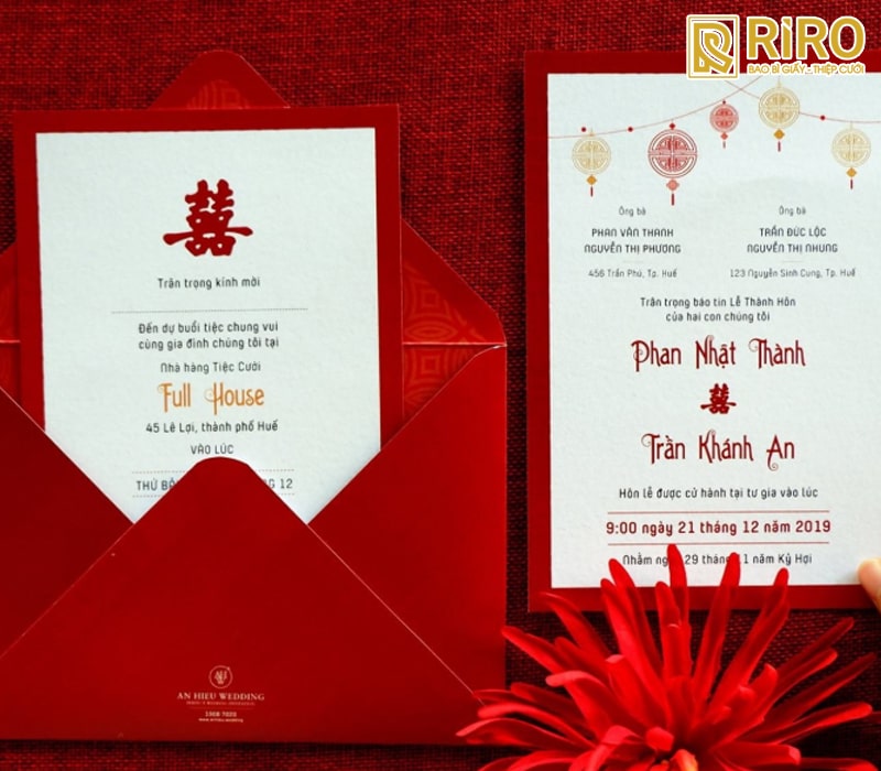 Thiệp cưới phong cách tối giản (Minimalism)