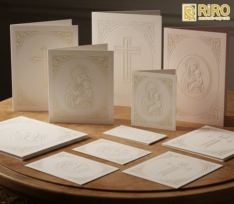 Thiệp mời công giáo truyền thống