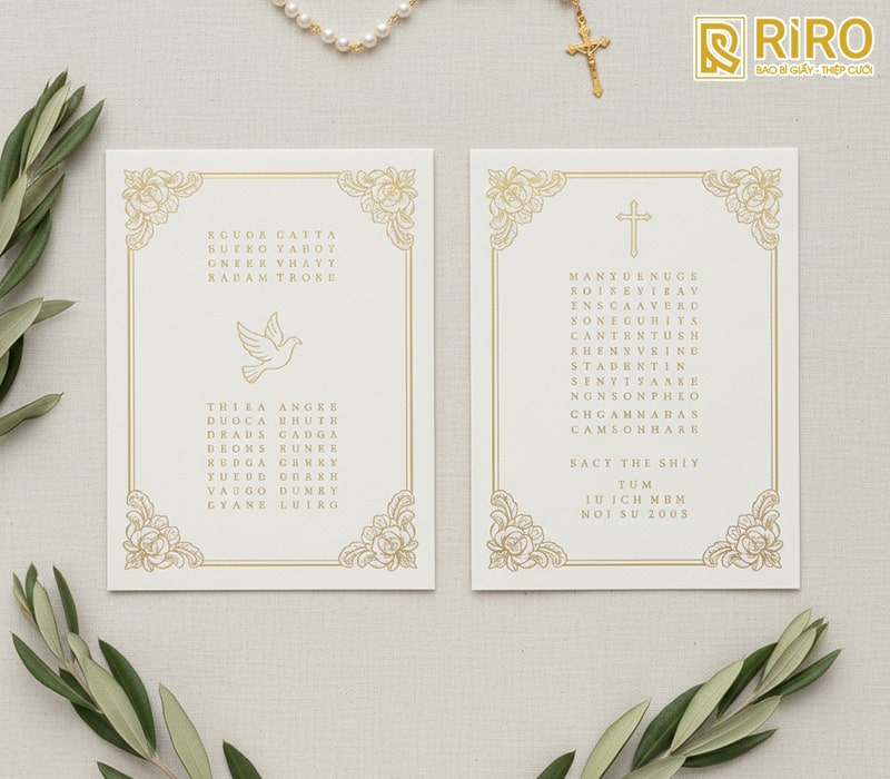 Thiệp mời công giáo song ngữ Việt – Anh