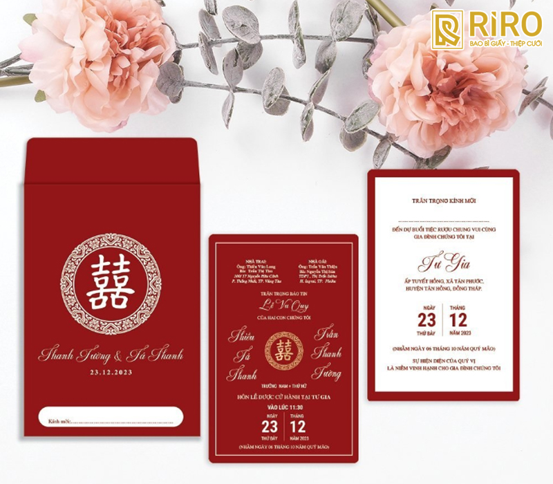 Thiệp cưới truyền thống